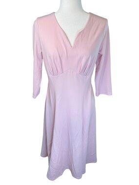 Dress Tells Pink Midi Dress 3/4 Sleeve Size Large